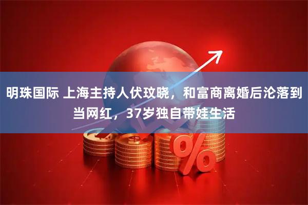明珠国际 上海主持人伏玟晓，和富商离婚后沦落到当网红，37岁独自带娃生活